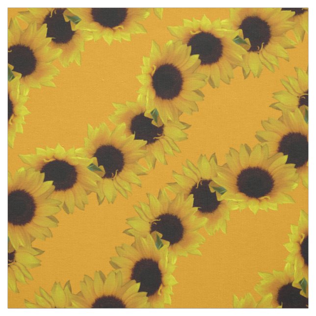 Sunflower Fabric Sunflower Fabric Cotton or Poly (Swatch)