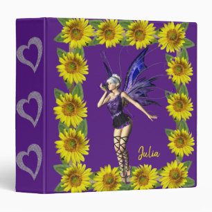Sunflower Fairy Avery Binder