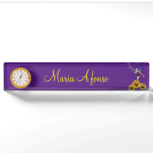 Sunflower Fairy Desk Nameplate