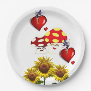 Sunflower Fairy Pumpkin Paper Plates