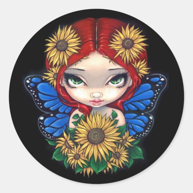 Sunflower Fairy Sticker (Front)