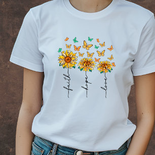 Sunflower faith, hope, love T-shirt, Christian tee