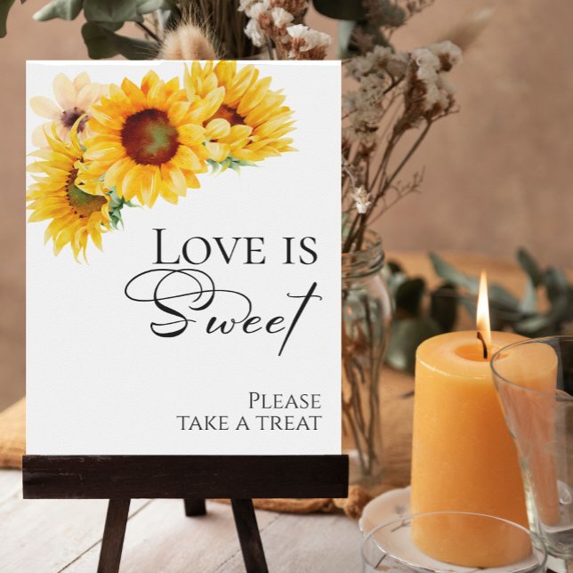 Sunflower Fall Bridal Shower Love Is Sweet Sign (Creator Uploaded)