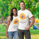 Sunflower Family Reunion T-Shirt<br><div class="desc">This Family Reunion T-shirt is decorated with a yellow watercolor sunflower.
Easily customizable. 
Original Watercolor © Michele Davies.</div>