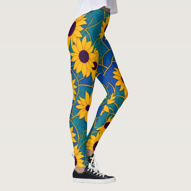 Sunflower Fantasy Leggings with bright colours (Right)