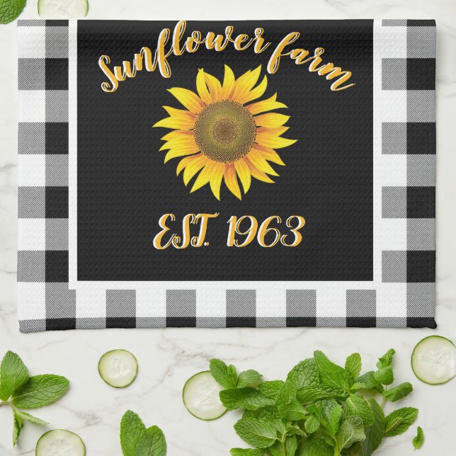 Sunflower farm  kitchen towel (Folded)