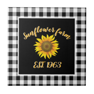 Sunflower farm tile