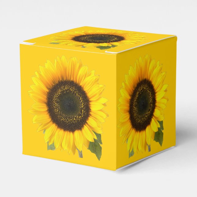 Sunflower Favor Box (Front Side)