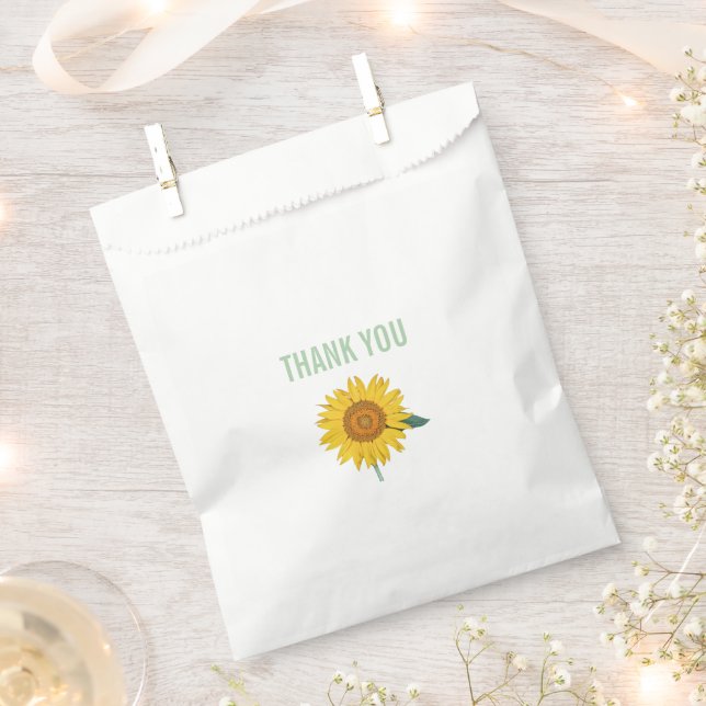 Sunflower Favour Bag (Clipped)