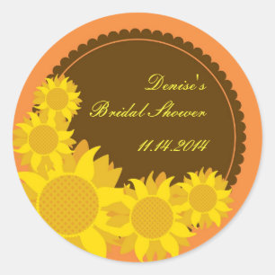 Sunflower Favour Seal Sticker