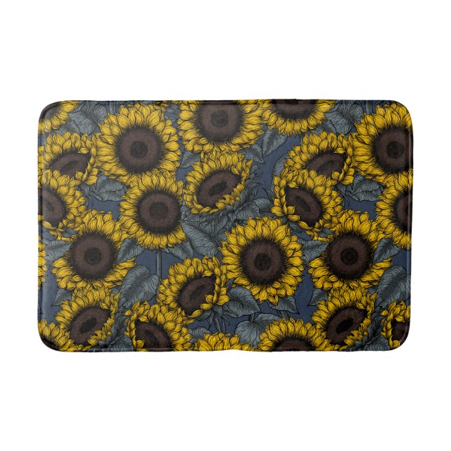 Sunflower field 2 bath mat (Front)