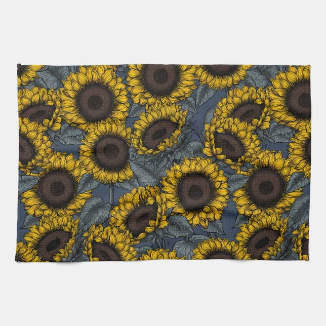 Sunflower field 2 kitchen towel (Horizontal)