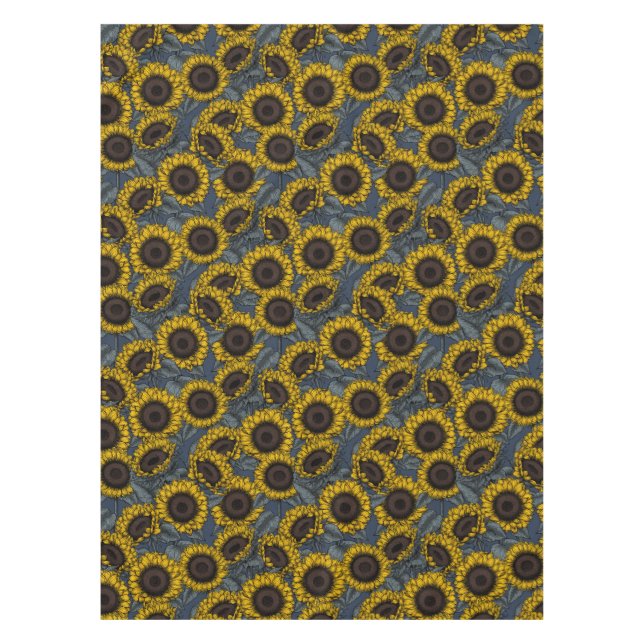Sunflower field 2 tablecloth (Front)