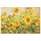 Sunflower Field Decoupage Yellow Vintage Antique