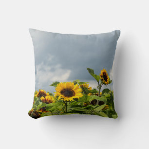 Sunflower Field Giant Coffee Mug Invitation Throw Pillow