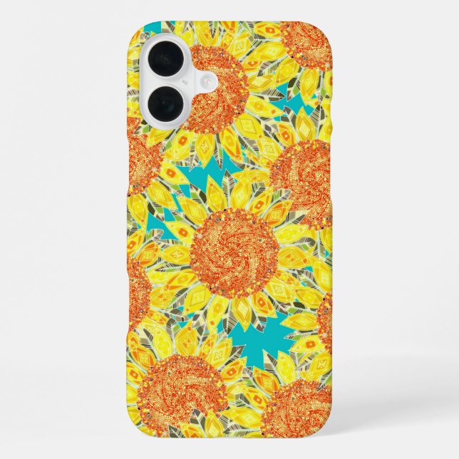 sunflower field iPhone case (Back)