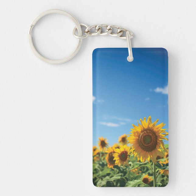 Sunflower field  keychain (Front)
