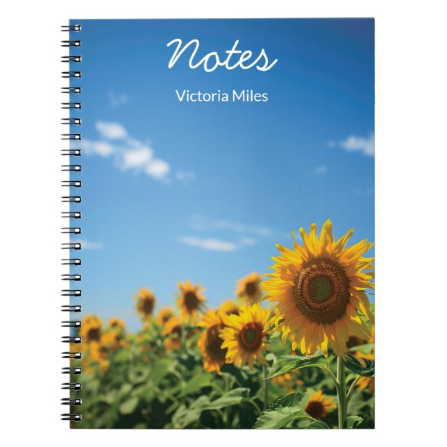 Sunflower field  notebook (Front)