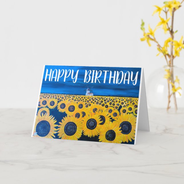 Sunflower Field Painting by Alfred Fox Card (Yellow Flower)