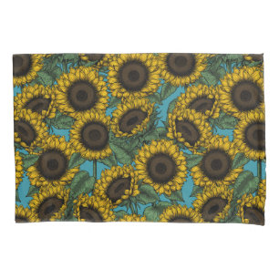 Sunflower field pillowcase