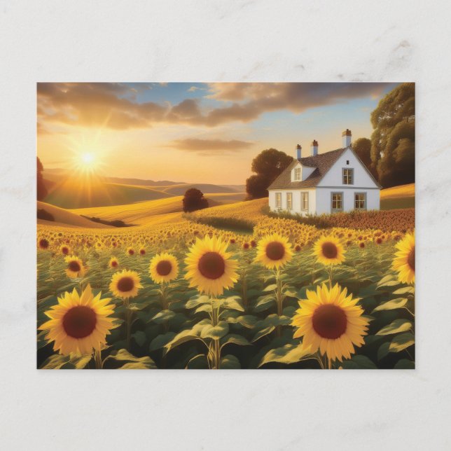 Sunflower Field Postcard (Front)