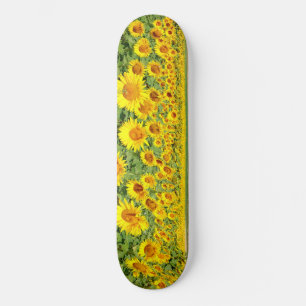 Sunflower field skateboard
