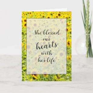 Sunflower Field Sympathy  Card