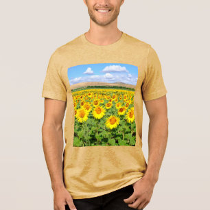 Sunflower field Tri-Blend shirt
