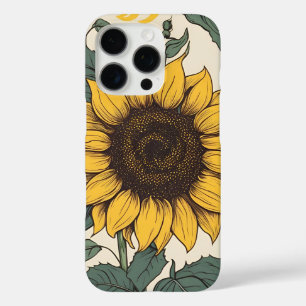 Sunflower Fields: A vibrant Floral Pattern iPhone 16 Pro Case