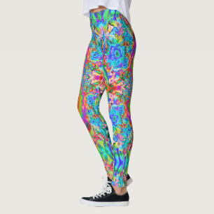 sunflower fields forever blue abstract sunflowers leggings