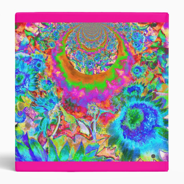 Sunflower Fields Forever - blue Binder (Back)
