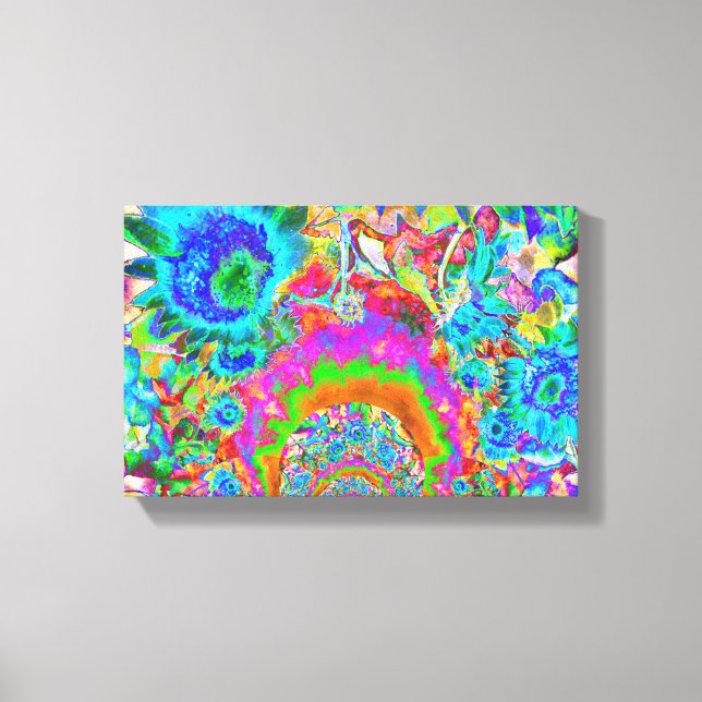 Sunflower Fields forever - blue Canvas Print (Front)