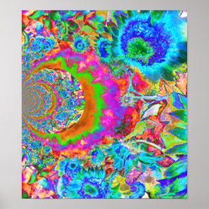 Sunflower Fields forever blue Poster