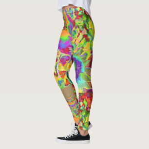 sunflower fields forever - green leggings