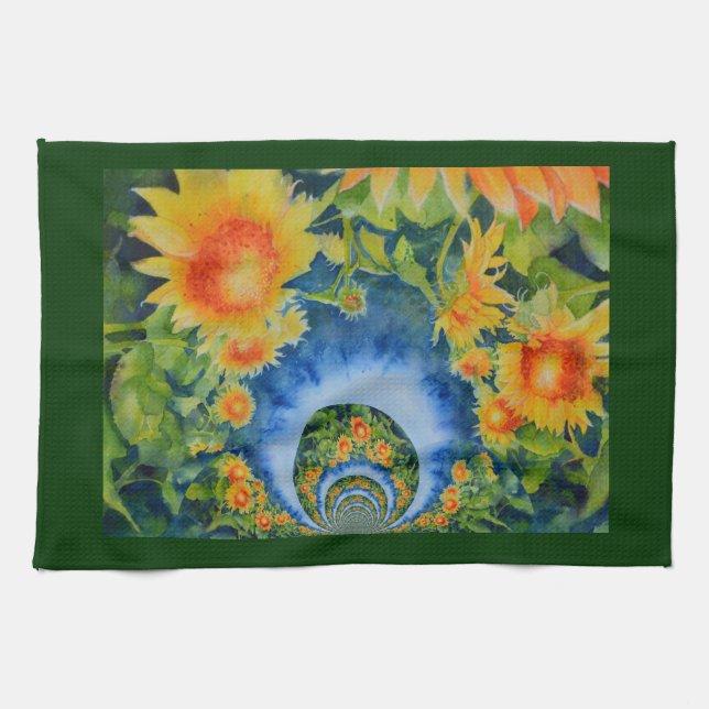 Sunflower Fields Forever Kitchen Towel (Horizontal)