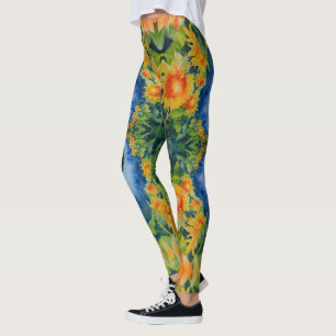 sunflower fields forever leggings