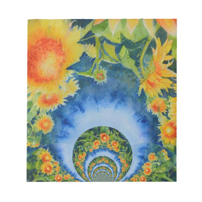 Sunflower Fields Forever Notepad (Front)