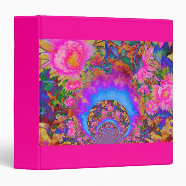 Sunflower Fields Forever - pink Binder (Front/Spine)