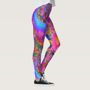 sunflower fields forever - pink leggings