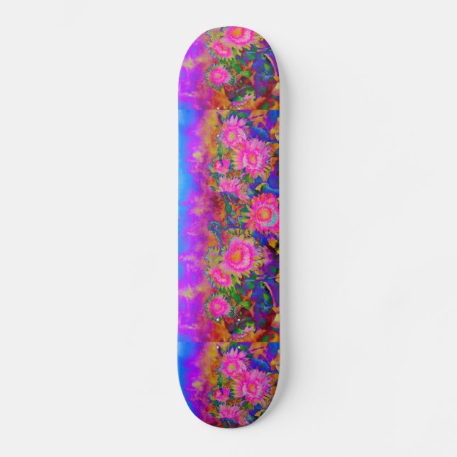 Sunflower fields forever skateboard (Front)