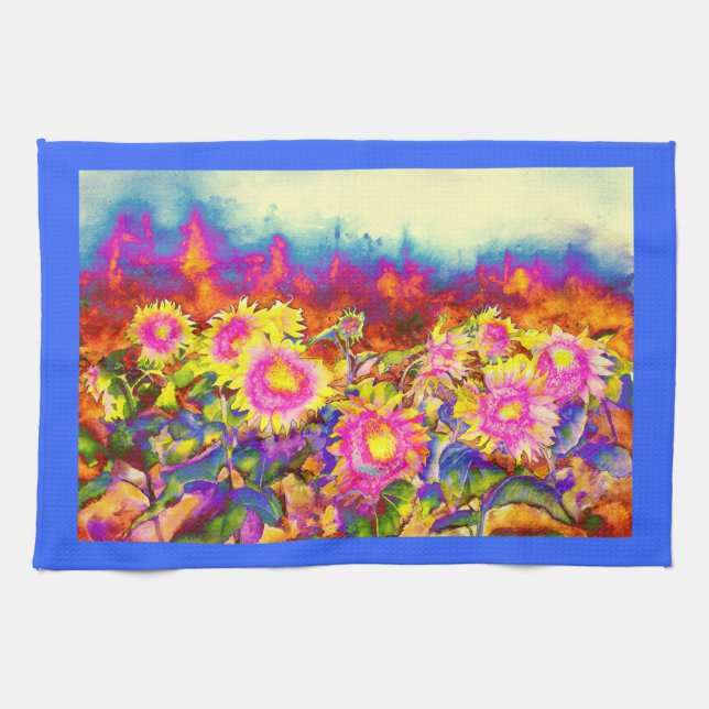 Sunflower Fields Kitchen Towel (Horizontal)