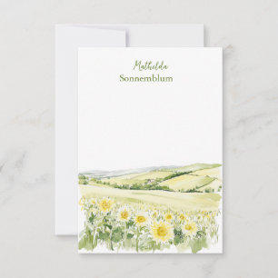 Sunflower Fields Landscape Card