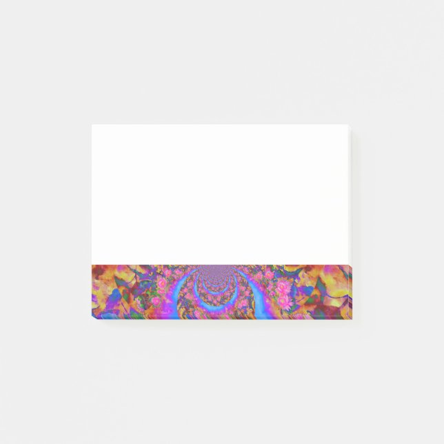 Sunflower fields -pink post-it notes (Front)