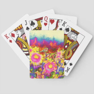Sunflower Fields Playing Cards