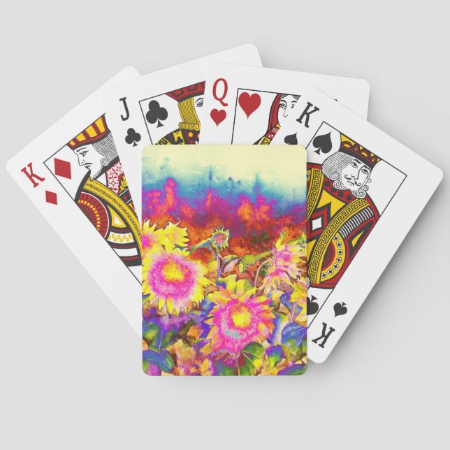 Sunflower Fields Playing Cards (Back)
