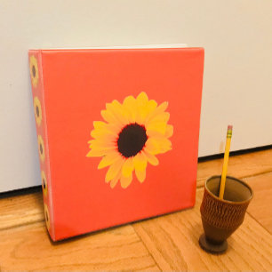 Sunflower Fiesta Yellow Orange Binder
