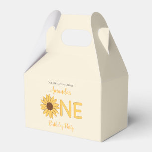 Sunflower First Birthday Favor Box