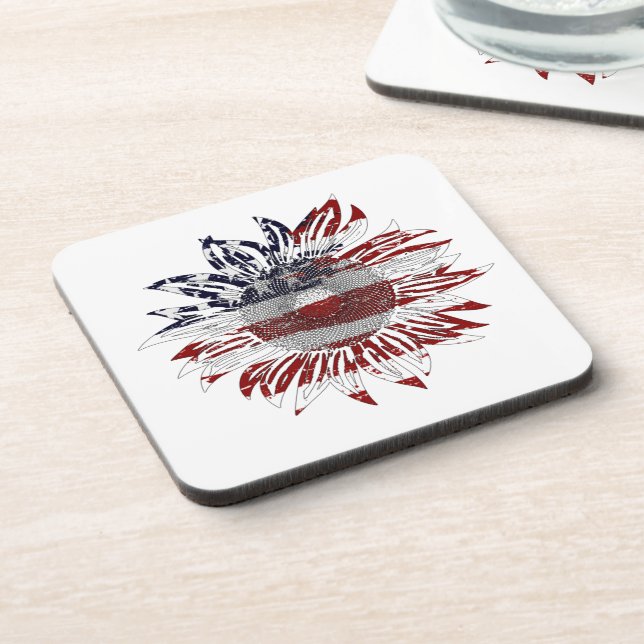 Sunflower flag  coaster (Left Side)