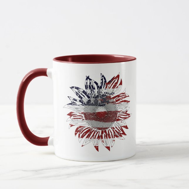Sunflower flag  mug (Left)