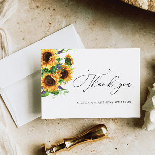 Sunflower Flat Thank You Cards